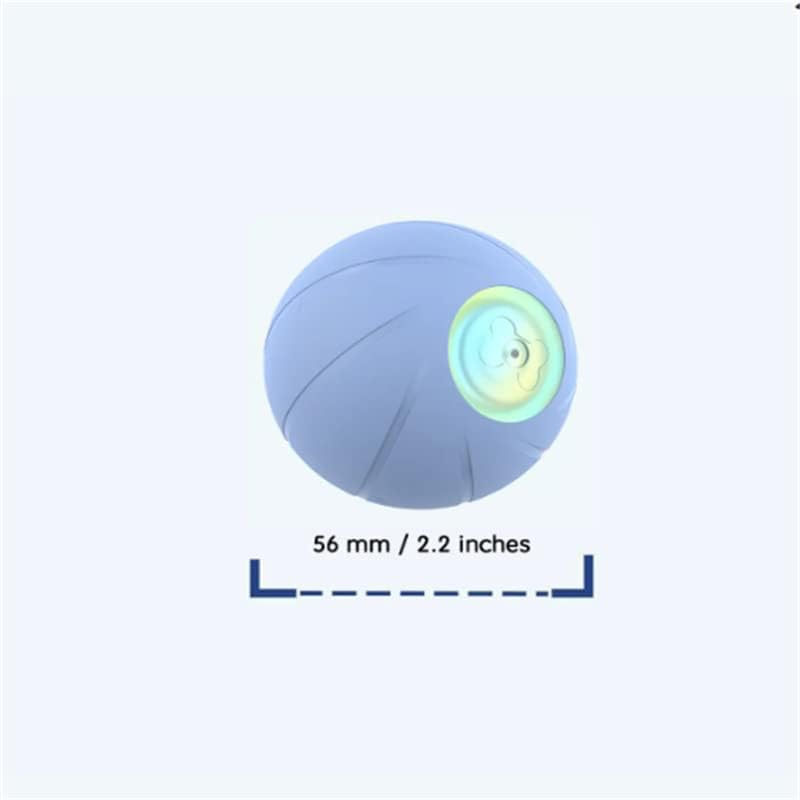 INF LED-es önforgó gumilabda kiskutyáknak és macskáknak - Kék, USB-s, 56mm