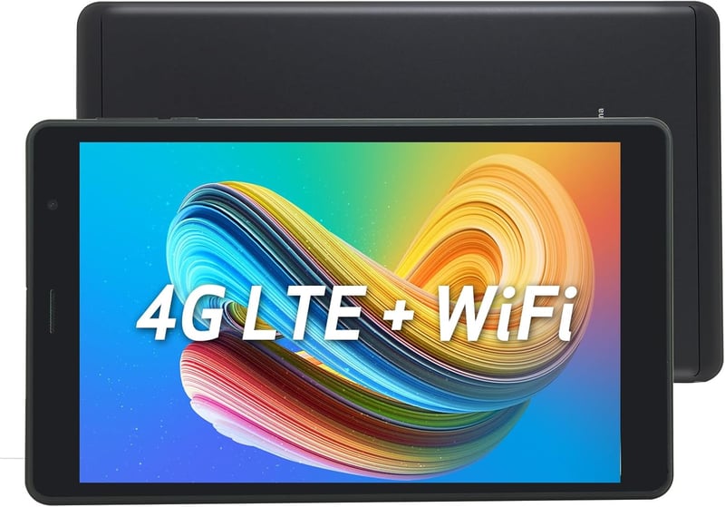 CWOWDEFU 8 colos Android 10, 4G LTE WiFi Android táblagép és telefon, GPS-szel (Fekete)