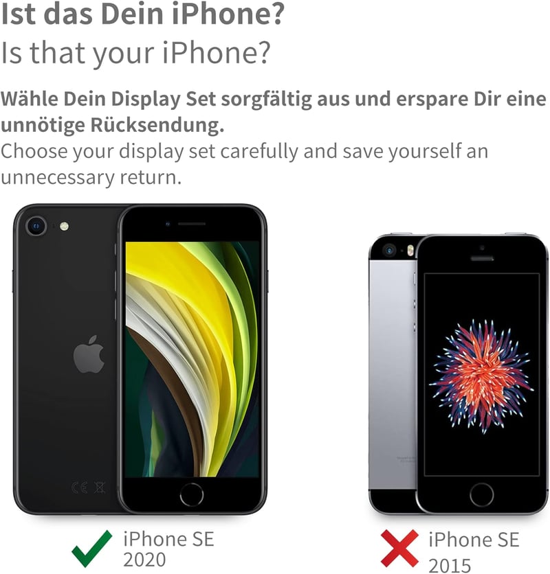 GIGA Fixxoo iPhone SE (2020) Retina LCD Kijelző Cserecsomag - Érintőképernyős Üveg Szerszámkészlettel - Egyszerű Kijelzőjavítás Otthon