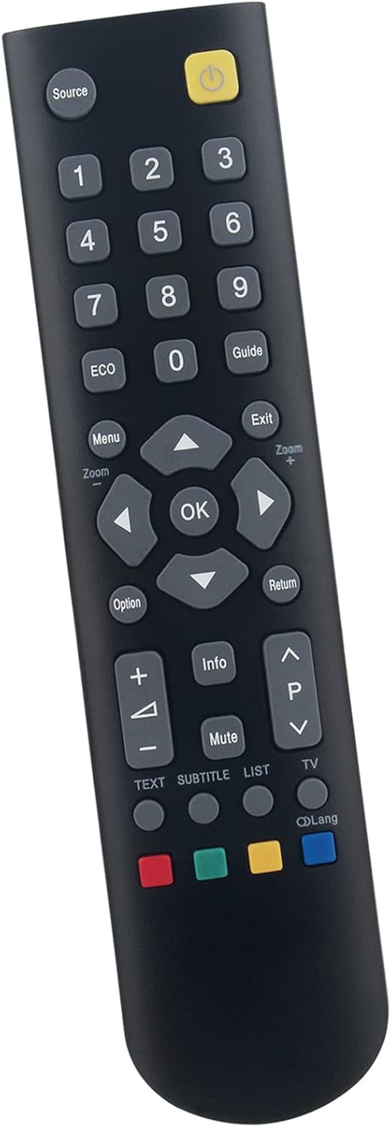 ALLIMITY RC200 Univerzális Távirányító Hannspree TV-khez - Kompatibilis HSG1189 SL40 HSG1187 SK42 SE40 SL32 Modellekkel, 10m Hatótáv