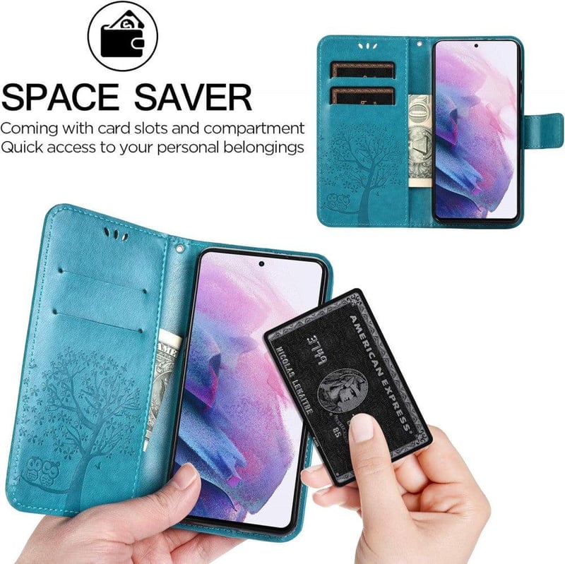 Samsung Galaxy S21 5G bőr flip tok, érintőtollal, 6.3"
