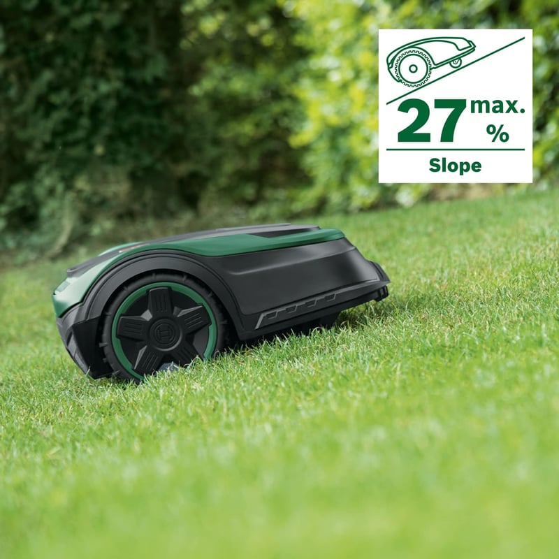 Bosch Indego M+ 700 Robotfűnyíró 18V Akkumulátorral, Applikáció Vezérléssel, 19 cm Vágásszélességgel, 700 m² Területre