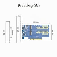 10Gtek duálna rozširujúca karta M.2 NVMe SSD – slot PCIe 3.0 x8 (M-Key), podpora pre 2x NVMe disk s bifurkáciou, vyžaduje podporu rozdelenia v systéme BIOS, pre stolné počítače 5