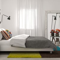 VOSAREA Fehér Pamut-Len Fényáteresztő Függöny Nappali és Hálószoba Dekorációhoz, Átlátszó Voile Anyag, 100 x 200 cm 4