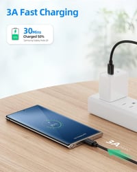 gyorstöltő: 2db 30cm-es fekete USB-C kábel 4
