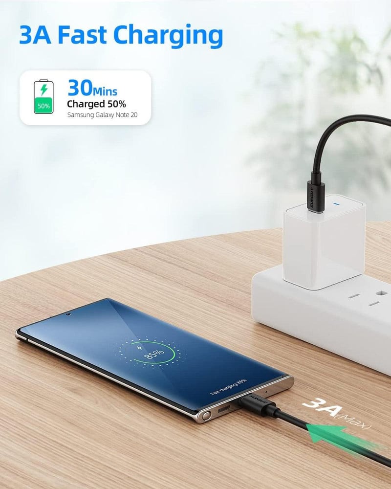 gyorstöltő: 2db 30cm-es fekete USB-C kábel