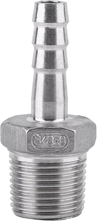 Hilitand Rozsdamentes Acél Pneumatikus Csőcsatlakozó - 3/8" x 8mm BSPT Menetes Tömlőillesztés SS304 - Gyorscsatlakozó Levegő, Üzemanyag és V 2