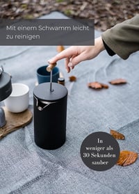 Lambda Coffee Duplafalú Termosz Francia Kávéprés 0,6L Fekete 4