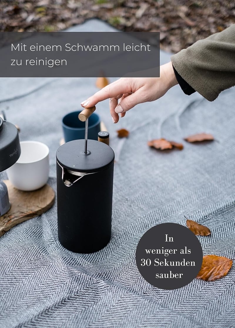 Lambda Coffee Duplafalú Termosz Francia Kávéprés 0,6L Fekete
