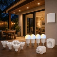 Smart Home balík: 5× GU5.3 spot + 4× E27 smart žiarovka + smart zásuvka + WiFi vypínač 1
