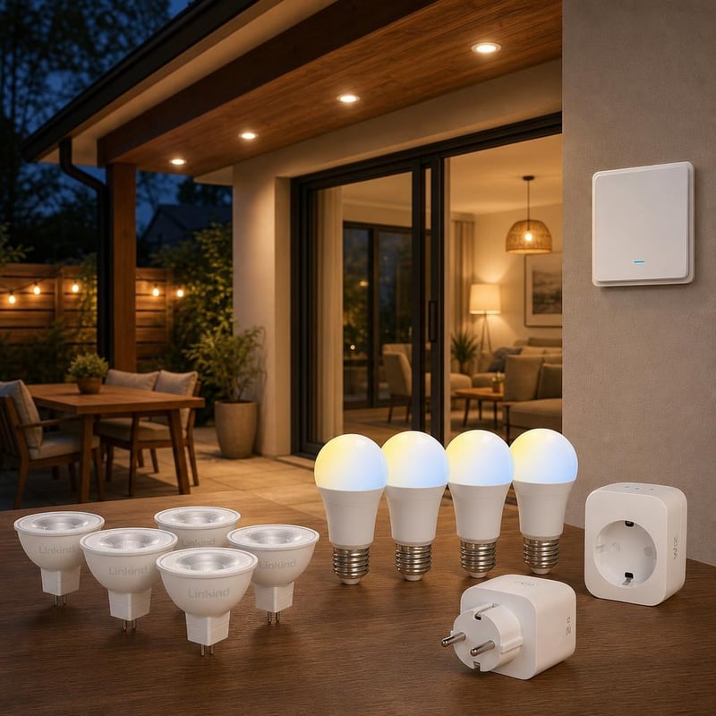 Smart Home balík: 5× GU5.3 spot + 4× E27 smart žiarovka + smart zásuvka + WiFi vypínač