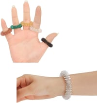 Kínai gyógyászati ujjmasszázs gyűrű szett - 10 db + 2 csuklógyűrű, stresszoldó wellness 5