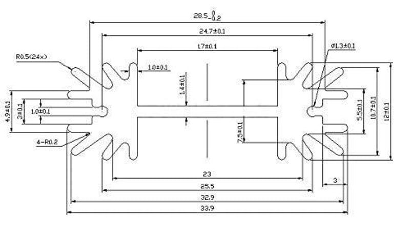 Easycargo fekete anodizált TO-220 alumínium hűtőborda MOSFET-hez, 5 db-os csomag