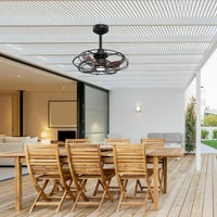 NACATIN RGB Mennyezeti Ventilátor Világítással, 21 Hüvelykes, Távirányítóval, Applikációs és Fali Kapcsolóval, Ideális Hálószobákba és Pavil 6