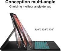 SENGBIRCH Bluetooth Billentyűzet Tok Samsung Tab S10/S9 Ultra 14.6" - Háttérvilágítás 7 Színben, Érintőpados Vezeték Nélküli Billentyűzet, S 3