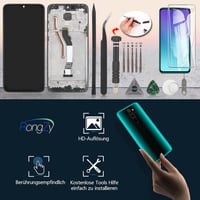 RongZy LCD Kijelző és Érintőképernyő Xiaomi Redmi Note 8 Pro Telefonhoz - 6,53 Hüvelykes Csereképernyő Szerelő Eszközökkel 7