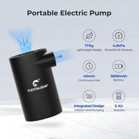 Hordozható Elektromos Légpumpa 5 Fejjel - 3800mAh Akkus, Fekete (Újracsomagolt) 2