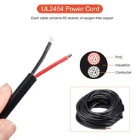 Sourcing Map 16AWG LED szalag kábel, 30,5m, PVC szigetelésű réz vezeték 3