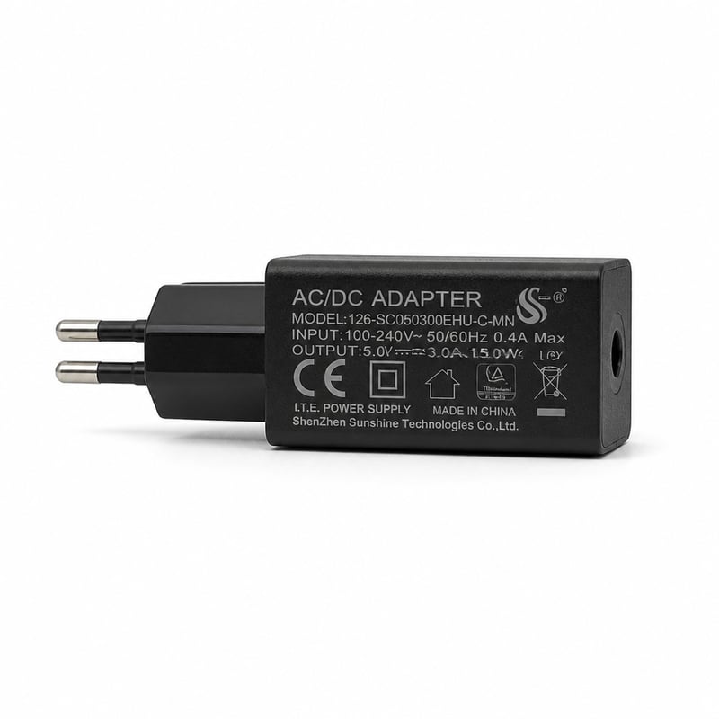 Adaptor de rețea ARJudy XSC-0502000AEUU 5V 2A cu ștecher EU pentru ramă foto digitală, negru