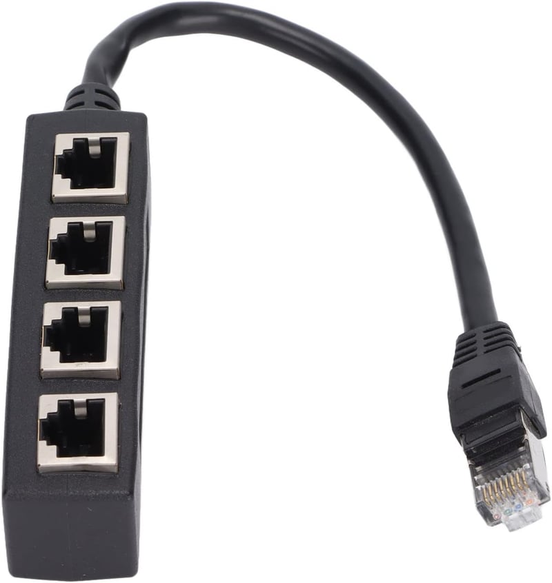Yosoo 4 portos RJ45 CAT7 Ethernet elosztó adapter hálózatokhoz
