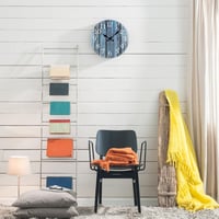 Plumeet 30cm Kék Fa Falióra - Csendes, Keret Nélküli, Rusztikus Stílusú 4