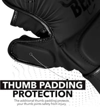 BEAST RAGE MMA Kesztyű Állítható Csuklótámasszal - Nyitott Tenyerű Harcművészeti Kesztyű Muay Thai, Ketrecharc, Taekwondo és Kickbox Edzések 8