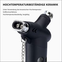 CAM2 Szélálló Öngyújtó Dupla Kék Lánggal - Újratölthető Gázos Piezoelektromos Gyújtás, Biztonsági Zárral, Állítható Láng Konyhai Sütéshez, G 3