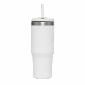 Stanley IceFlow Flip Straw Tumbler 0,89 L termosz kulacs szívószállal, fehér (Frost) - használt állapot