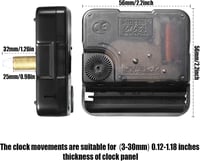 Hicarer Óraszerkezet Készlet - Nagy Nyomatékú Kvarc Óramű 5 Pár Mutatóval, 32mm Hosszú Hullámú Mechanizmus, Óraalkatrész Csere és DIY Javítá 2