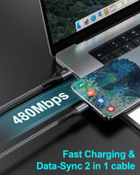 Samsung Galaxy USB-C gyorstöltő kábel, 3.1A, 2db szürke 5