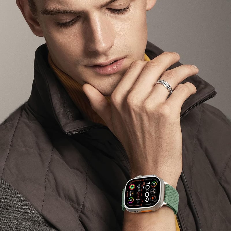 Apple Watch fonott nylon szíj, 38-49mm, 2db, férfi-női, Series 1-9, SE, Ultra kompatibilis