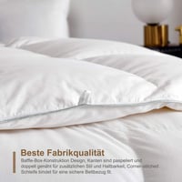 DWR Libatoll Paplan 220x240 cm - Egész Éves Középmeleg Pehelypaplan, Ultrapuha Téli-Nyári Takaró, RDS Tanúsított Fehér Tollpaplan (1320g) 6
