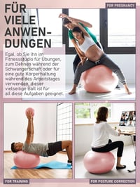 PhysKcal Fitness Labda Szett - 55 cm Tornalabda és 23 cm Pilates Labda, Csúszásmentes Ülőlabda, Egyensúlyozó Labda Jógához, Otthoni Edzéshez 5