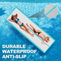 AirTrack felfújható tornamatrac 10cm, elektromos pumpával - 3m, zöld 4