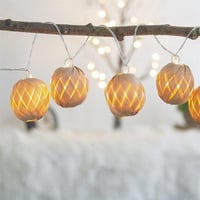 Rattan LED fényfűzér karácsonyra - beltéri, elemes, újracsomagolt 1