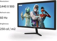 Prechen 19" IPS Monitor 1440x900 Felbontással, 60Hz, 5ms, Beépített Hangszóróval, HDMI/VGA Csatlakozással, PS3/PS4/Xbox Kompatibilis, Dönthe 3