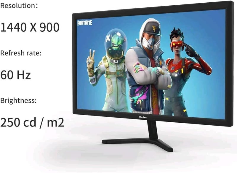 Prechen 19" IPS Monitor 1440x900 Felbontással, 60Hz, 5ms, Beépített Hangszóróval, HDMI/VGA Csatlakozással, PS3/PS4/Xbox Kompatibilis, Dönthe