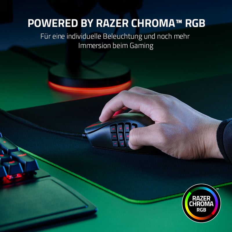 Razer Naga X Vezetékes Gamer Egér 16 Programozható Gombbal, RGB Világítással