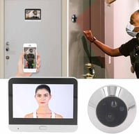 BuyWeek Vezeték Nélküli Ajtókamera 1080P - 4,3" Színes Kijelzős Digitális Kitekintő Mozgásérzékelővel, Éjjellátóval és Kaputelefonnal, WiFi  2