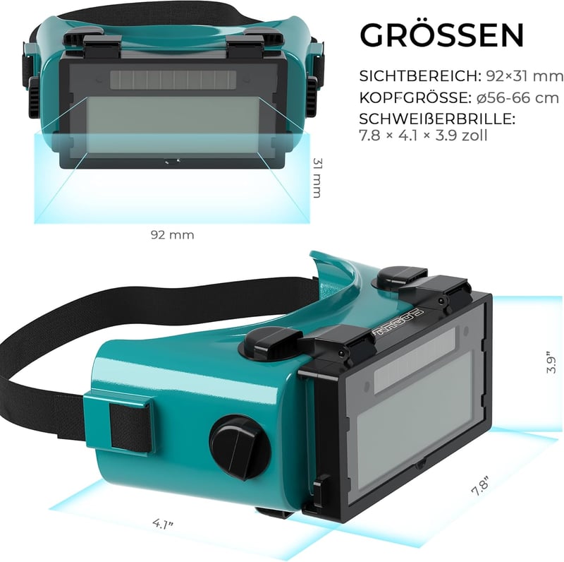 SPARGOS Automata Sötétedésű Hegesztő Szemüveg - Napelemes Védőszemüveg Hegesztéshez