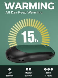 OCOOPA 10000 mAh Kézmelegítő Powerbank PD Gyorstöltéssel - Újratölthető Elektromos Zsebmelegítő, USB Töltő, Alumínium Ház, Zöld 4