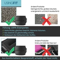 USINGFIT Set Greutăți pentru Glezne și Încheieturi 2x2kg - Greutăți Ajustabile din Neopren pentru Fitness, Alergare, Gimnastică Acasă - Negru 4
