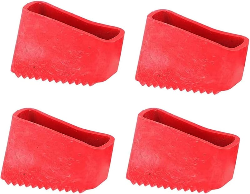 NIYATA Univerzális Létra Csúszásgátló Talp Szett - 4 db Piros Gumi Védőtalp Létrákhoz, Otthoni Munkákhoz, 5,5 x 3,8 x 2,5 cm
