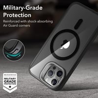 iPhone 15 Pro Max MagSafe-kompatibilis katonai védőtok rejtett állvánnyal - ESR Classic, fekete 7
