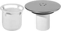 KOOBON 115mm Polírozott Zuhanylefolyó Fedél Viega Tempople Rendszerhez - Króm Kivitel, Szagzáró Funkcióval és Hajfogóval, PVC Anyagból 1