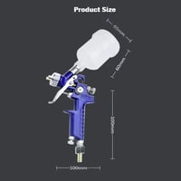 Awsuc HVLP Festékszóró Pisztoly 0,8 mm Fúvókával - Professzionális Gravitációs Airbrush 120 ml Tartállyal, Rozsdamentes Acél 8