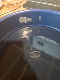 Formă de copt rotundă, emailată, Dr. Oetker Back-Liebe, Ø 28 cm, formă pentru tort cu margine înaltă și fund detașabil — deteriorată în 2 locuri (stare: vezi a 2-a imagine) 3