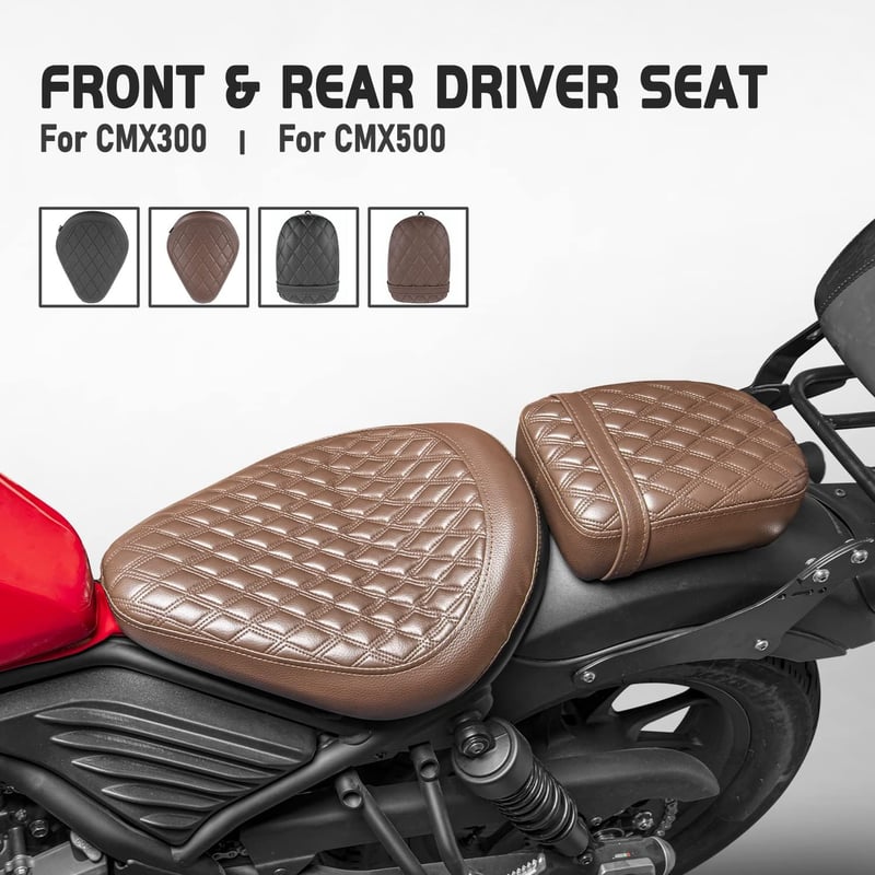 TAZGANTAX Bőr Motoros Ülés Honda Rebel CMX 300/500 Modellekhez - Barna Első Vezetőülés, Vízálló, Strapabíró, 2017-2024 Évjáratokhoz