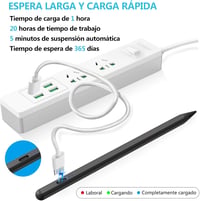Apple iPad Érintőceruza Dönthető Heggyel, 2 Cserélhető Véggel - Fekete 3