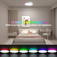 LUTW 24W RGB LED mennyezeti lámpa, okos, távirányítós, Alexa kompatibilis, 28cm 4